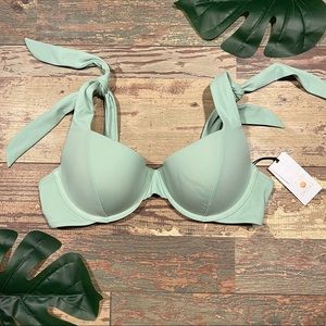 Mint Shoulder-Tie Bikini Top | Shade & Shore